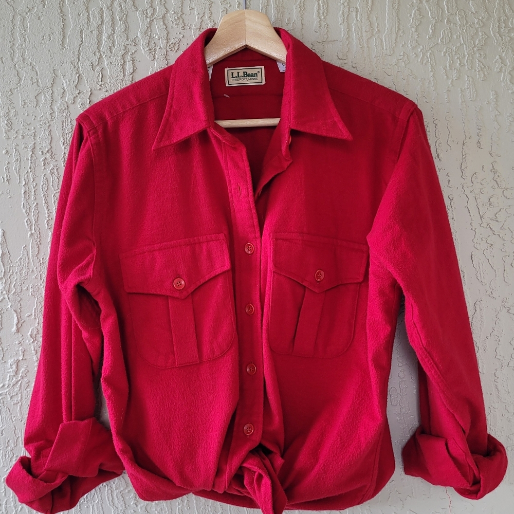 Vintage LL Bean Flannel Button Up Women's Size 14 - SUPER SOFT!